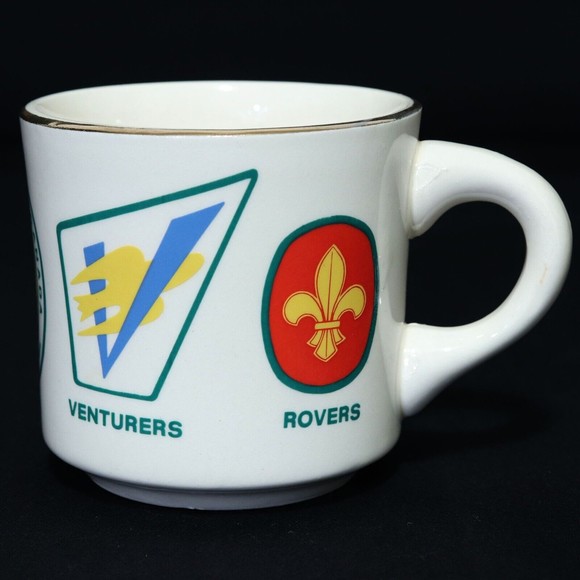 Boy Scouts of Canada VTG BSA BSC Ceramic Mug Wolf Cubs, Venturers, Rovers, Cup - Picture 1 of 7